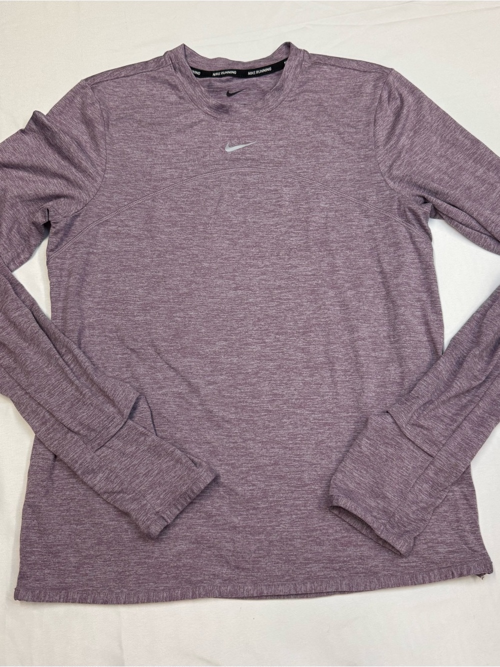 Nike Women's Heathered Mauve Long-Sleeve Performance Tee